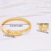Dubai Bangles Ring Set For Women Indian Africa Lady Jewelry Ethiopian Gold Color Snake Cuff Bangles Wedding Bride Jewelry Gift