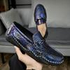 Korean Style Plus Size Loafers - Genuine Leather Hand-Stitched Men's Slip-On Shoes for Spring/Summer 5088