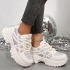 Fashion Fashion Crystal Chunky Sneakers Women Thick Bottom Non Slip Vulcanized Shoes Woman Plus Size 43 Breathable Platform Sports Shoes