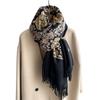 Winter Ethnic Style Totem Artistic Scarf Retro Elegant Faux Cashmere Embroidered Women'S Warm Scarf Air Conditioner Shawls