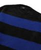 TRILLION Hairy Brush Striped Crew Neck Knit (Blue)