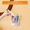 Plastic 5 Slots Toothbrush Organizer Drainable Wall Mounted Toothbrush Holder Space Saving with Divider Toothpaste Holder