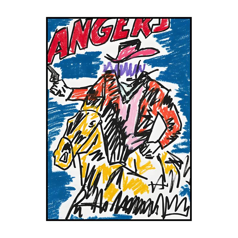Abstract Classic Vintage Western Cowboy Poster Into The Wild Wall Art Print Canvas Painting for Living Room Home Decor Picture