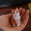 Simulation Cat Pet Model Cute Mini Cat Decoration Creative Cat Ornament  Car Interior Decoration