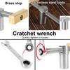 19/20mm Woodworking Adjustable Desktop Clip Fast Fixed Clip Fixture Vise Bench Dog Brake Inserts Workbench with 2 Ratchet Wrench
