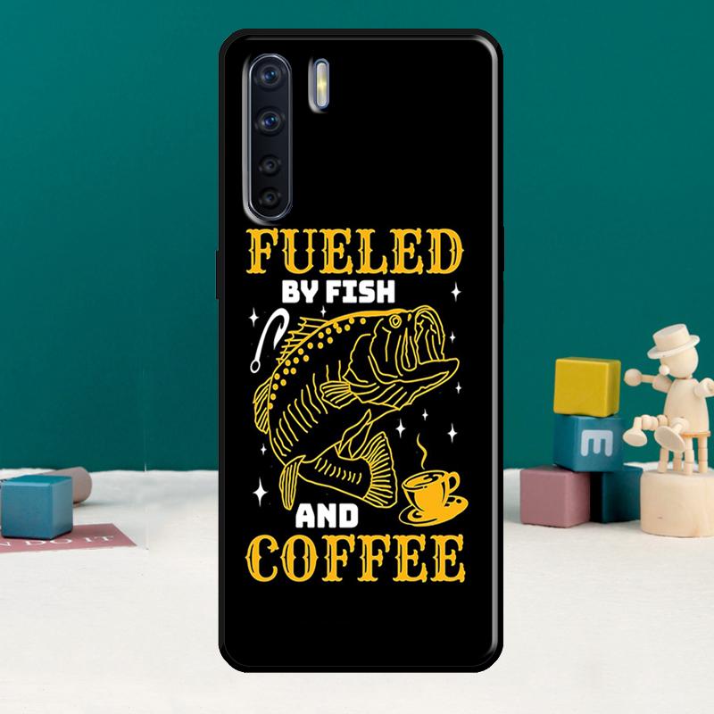 Carp Fish Fishing rod Hook Phone Case For Oppo A17 A18 A38 A58 A78 A98 A79 A40 A60 A80 A16 A76 A96 A15 A74 A94 A54 A77