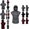 Stylish Men's Hooded Pullover T Shirt Tank Top With Protective Mask For Active Wear