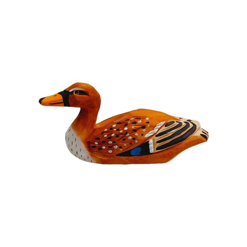 

Cute Wooden Duck Sculpture For Home Office Decor Gift For Family And Colleagues коричневий