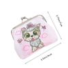 Cute cartoon cat printed coin purse, mini kiss lock coin purse, and headphone bag