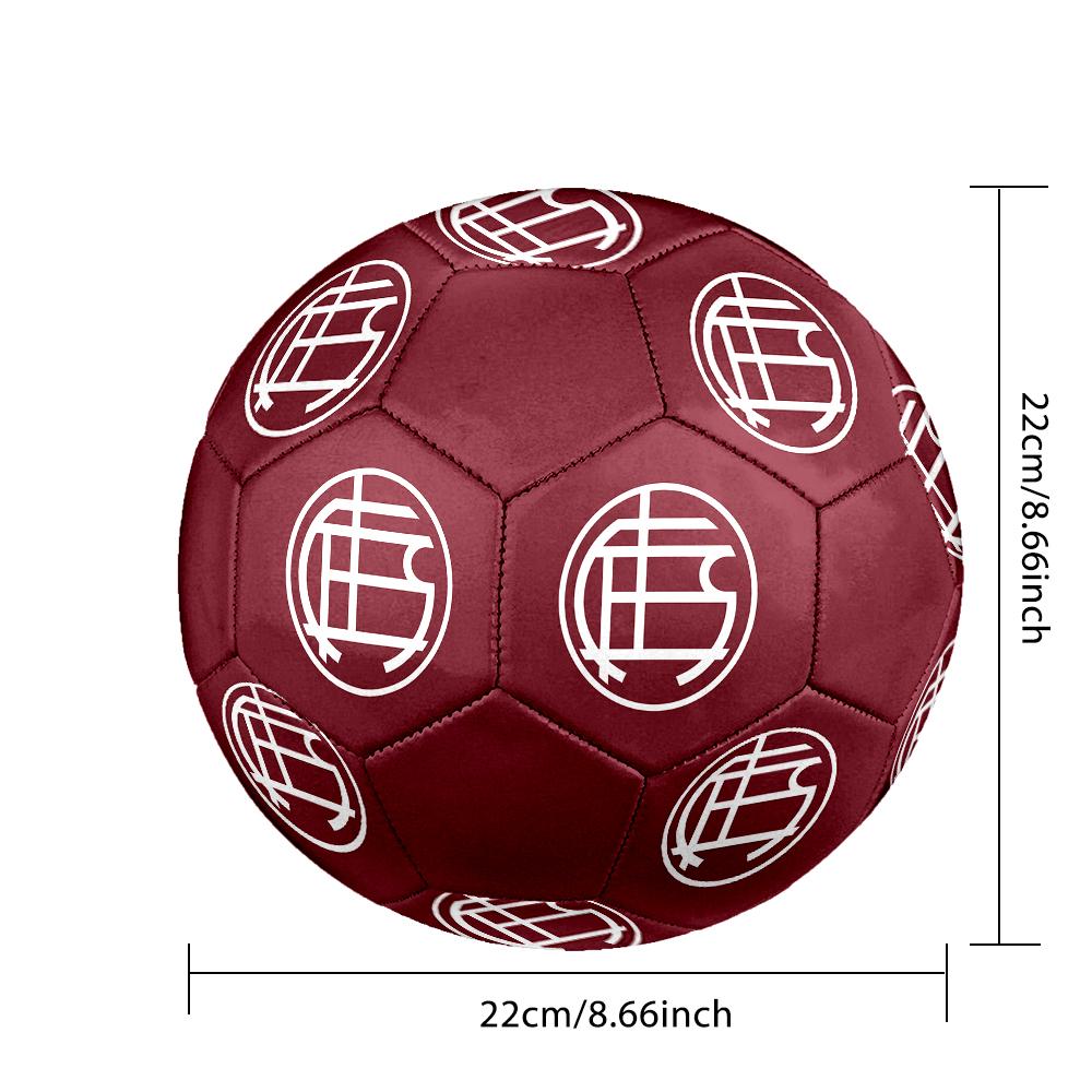 Club Atletico Lanus Size5 Soccer Ball, Colorful, Suitable for All Ages, Machine-stitched, PVC Material, Competition Grade,durable and High Bounce