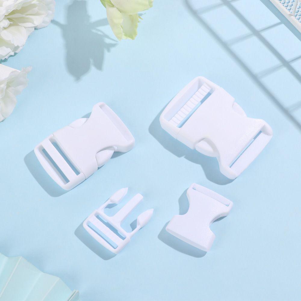 White Hardware Dual Backpack Belt Parts Paracord Bracelet Lock Curved Buckle Side Release Buckles