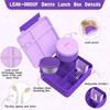 Bento Lunch Box with 8oz Soup Thermo Leakproof Lunch Food Containers with 4 Compartment Insulated Hot Food Jar with Lunch Bag f