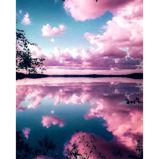 40x50cm Coloring By Numbers Tree Landscape Acrylic Drawing On Canvas Picture Planet HandPainted For Adults Kits Home Decor DIY