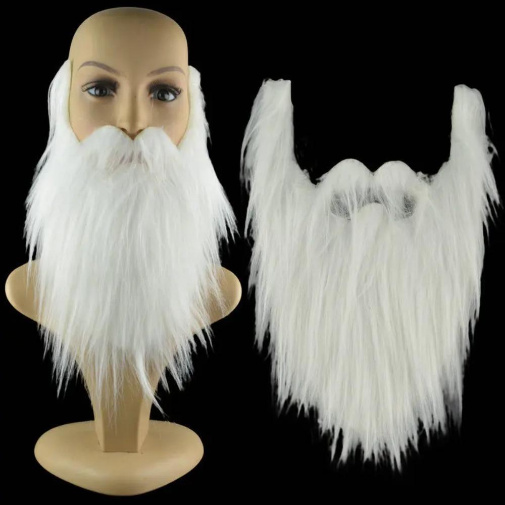 Realistic Pirate Facial Hair Set - Fake Beard and Sideburns for Halloween Masquerade Party Stage Costume Props