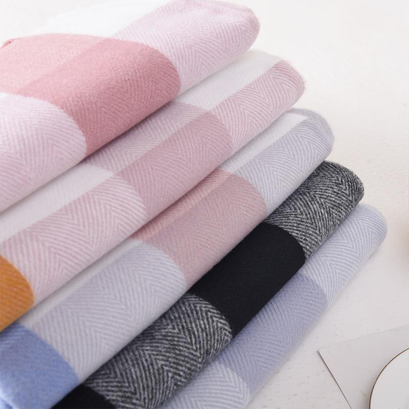 

New plaid scarf women s winter versatile couple scarf cute girl thickened warm shawl men 70*180cm світло-синій колір
