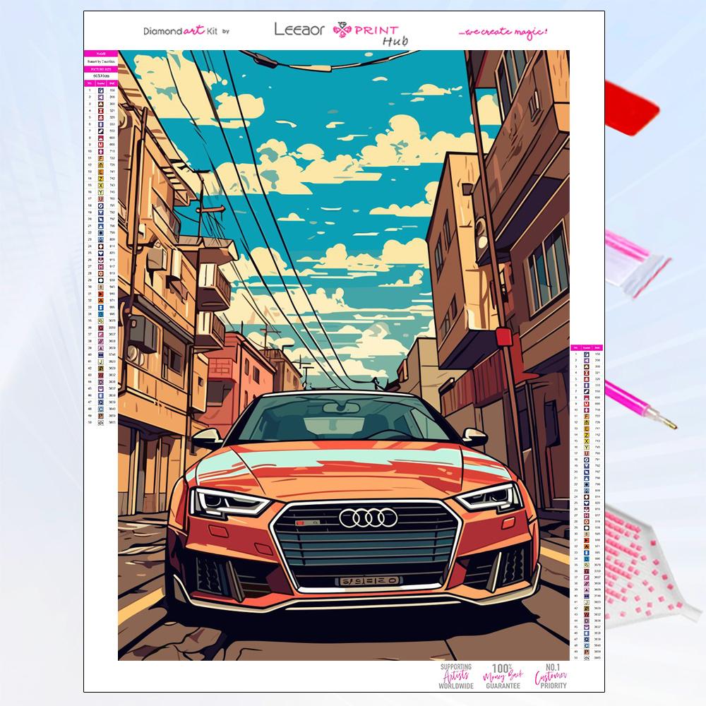 Kolorowe Samochody Malowanie Diamentowe Nowość 2026 Ulubione Zabawki Chłopców Pełna Mozaika z Cyrkonii Haft Zestaw do Haftu Krzyżykowego Dekoracja Domu