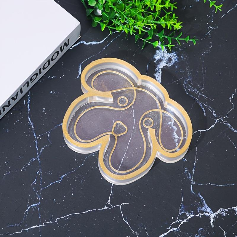 1Pcs Dog Plate Decoration Silicone Mold Handmade Soap DIY Jewelry Tray
