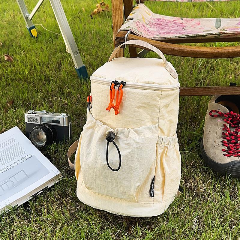 

Nylon Cloth Backpack Women S Large-Capacity Casual Versatile Student Class Schoolbag Multi-Functional Shoulder Crossbody Small Backpack белый