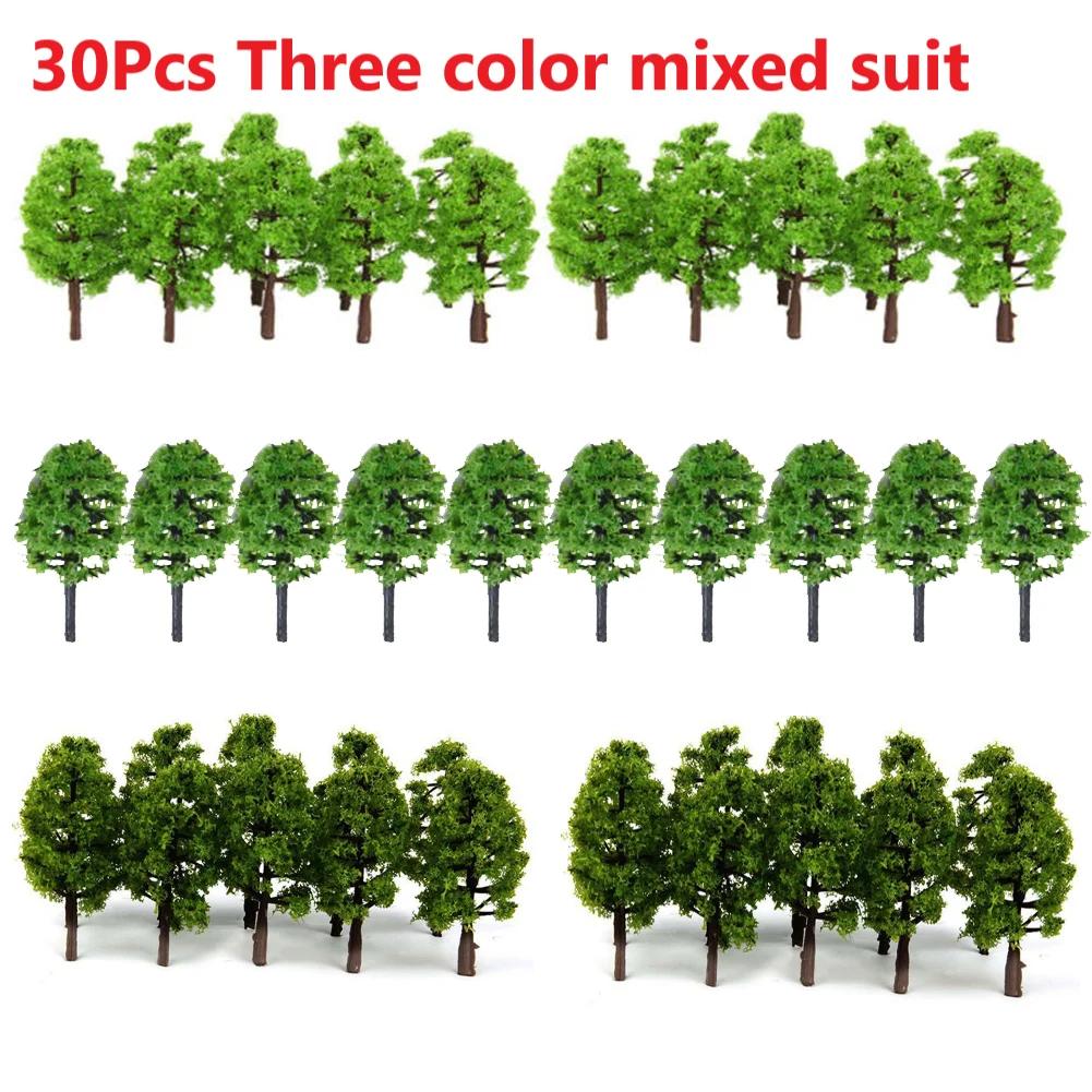

30pcs Model Trees Train Railroad 3.5cm Mixed Set Miniature Landscape Park Scenery Decoration Building Landscape Toys For Kids China Mainland