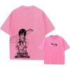 Anime Attack On Titan Acid T Shirts Casual Vintage Washed Shingeki No Kyojin Tee Short Sleeve Manga Gothic Tops Summer