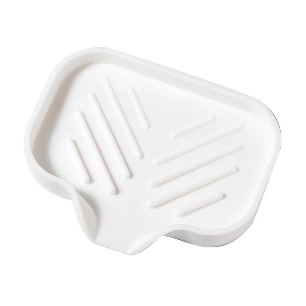 

Силиконовый коврик для сушки посуды, держатель для губки для кухонной раковины, дренажная прокладка, поднос для хранения мыльниц, самоосушающийся органайзер, противоскользящая полка для хранения, принадлежности для ванной комнаты S белый