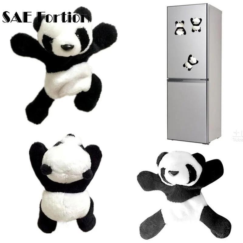

Lovely Simulation Plush Panda Magnet Refrigerator Fridge Sticker Festival Gifts Sticker Suitable Tourism Suitcase Souvenir Tags
