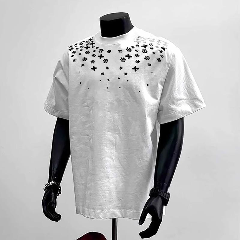 Trendy Brand Short-Sleeved Pure Cotton Men'S Printed T-Shirt Trendy Men'S And Women'S Versatile Round Neck T-Shirt Men'S