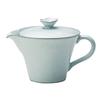 This 280ml Teapot Features a Matte Finish and a Flower-shaped Design. It's Made of Seto Ware and Features a Light Blue Mizuhada Finish. It