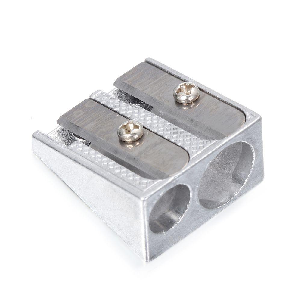 

Высококачественная офисная металлическая точилка для карандашей с двойным отверстием, школьные принадлежности, канцелярские точилки 1PC