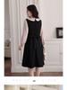 Autumn/Winter Plus Size French Elegant Doll Collar Long Sleeve Two-Piece Slimming Dress for Women