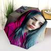 1 PC Automatic Folding Umbrella - Billie Eilish Custom Name Pattern, Portable & Foldable Design with 8 Ribs, Christmas Birthday Gifts
