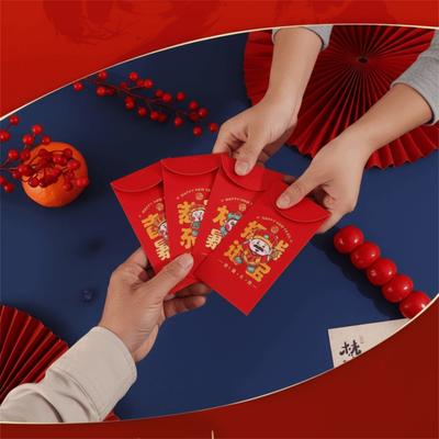 Creative 3D Red Envelopes Chinese Style Traditional Lucky Money Pocket Paper Blessing Red Bag Chinese New Year