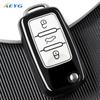 Key Case Cover Holder Fob Keychain For Vw Volkswagen Polo Tiguan Passat B5 B6 B7 Golf 4 5 6 Mk6 Jetta Lavida For Skoda Octavia