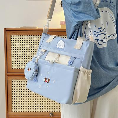 School Bag 2025 New Korean Version Large-capacity Student Make-up Bag Simple Leisure College Style Handbag Versatile Backpack