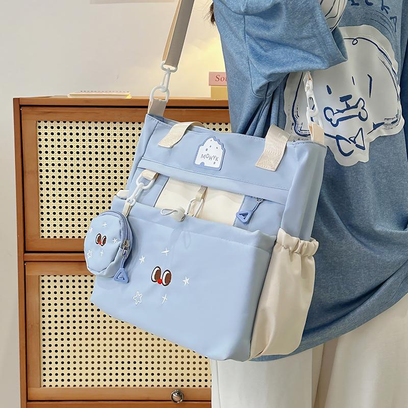 School Bag 2025 New Korean Version Large-capacity Student Make-up Bag Simple Leisure College Style Handbag Versatile Backpack