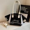 Bowling Handbag for Women Large Capacity Embroider Letter Tote Sport Travel Shopping Underarm Bag Female Shoulder Crossbody Bags