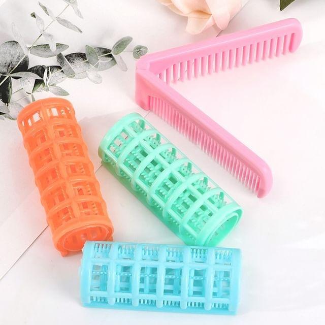 Sweetpourin - Set of 3: Hair Roller with Comb Color Random
