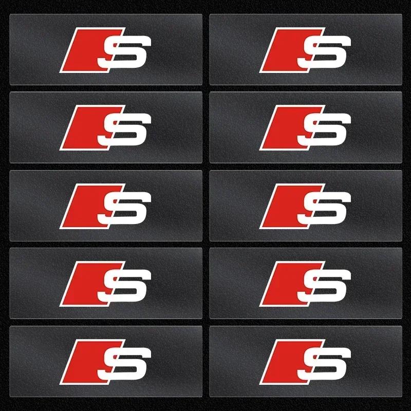 Car Interior Sticker Central Control Decals Emblem Badge for Tt Sline A4 B7 B8 B9 A3 8P 8V 8L A5 A6 C6 C5 C7 4F A1 A7 A8 Q2 Q3