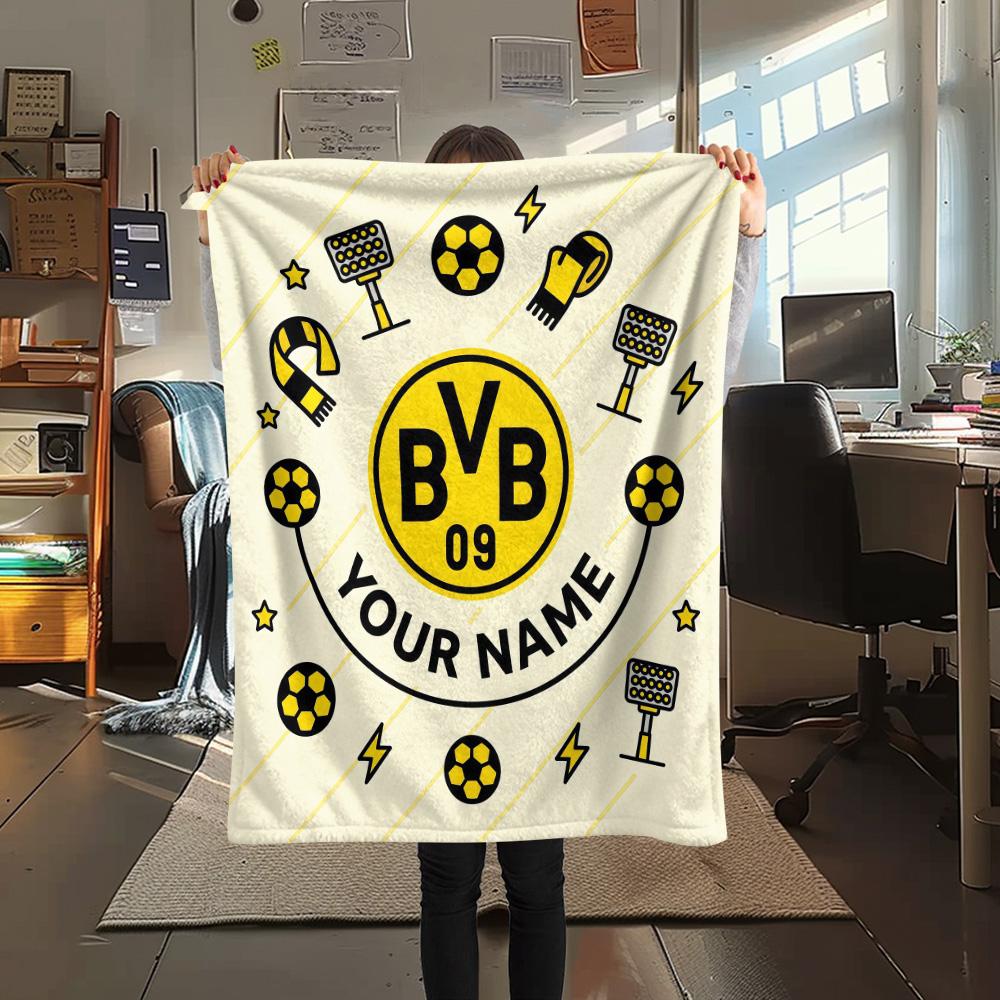 Custom Name BVB 09 Flannel Blanket, High Quality Comfortable for All Seasons, Home Decor, Warmth and Comfort