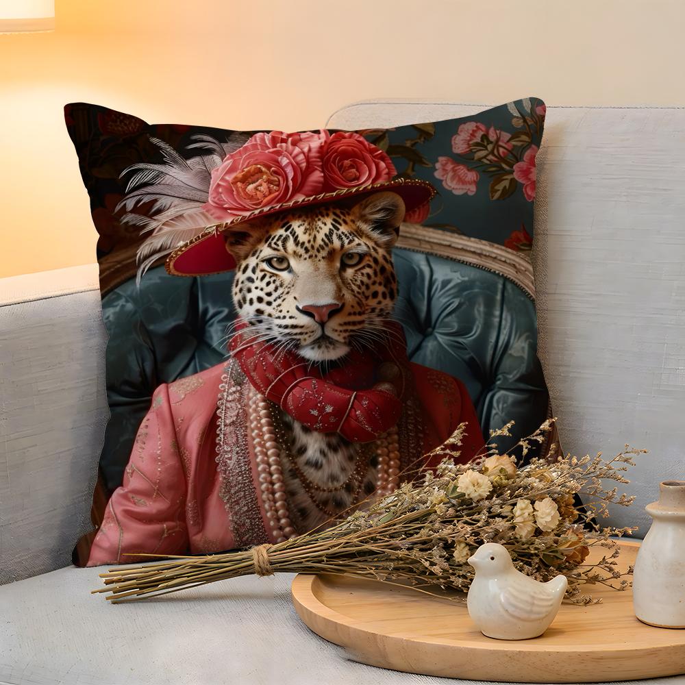 Cushion Cover  Linen  SkinFriendly Soft Decorative Case For Sofa Home Decor European Fashion Leopard Pillow cover
