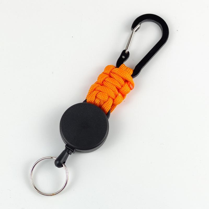 

Retractable Keychain Anti-Theft Badge Reel Carabiner Hook Outdoor Portable Key Chain Key Holder Ring Hiking Accessories Keyring
