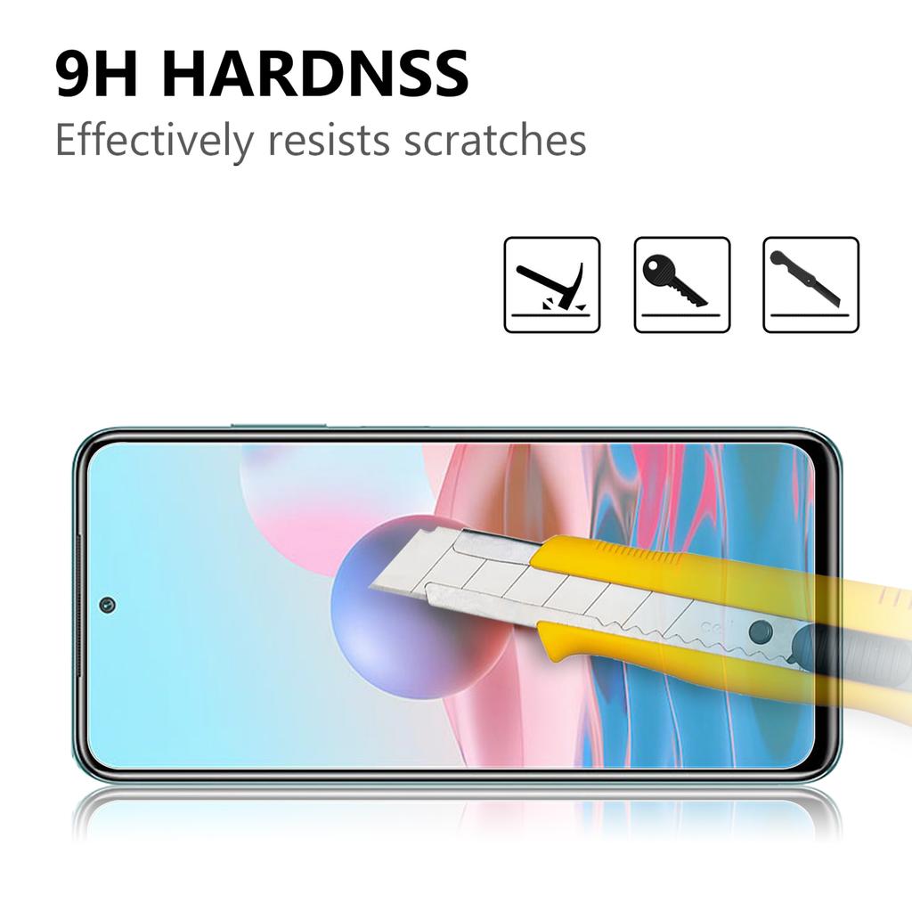 Anti-Burst Ultra Clear 2.5D 9H Arc Edge Tempered Glass Guard Screen Protector for Xiaomi Poco M5s 4G/Redmi Note 10 4G/Note 10S 4G