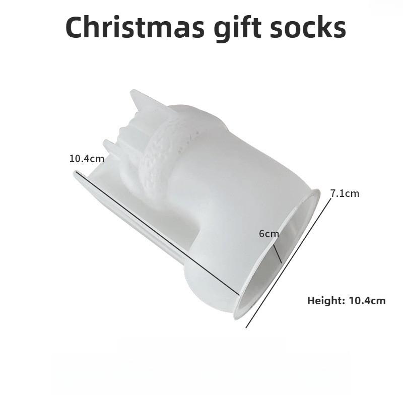 DIY Candle Molds Christmas Snowman Boots Socks Reindeer Bell Hanging Ornaments Silicone Plaster Resin Molds for Home Decor