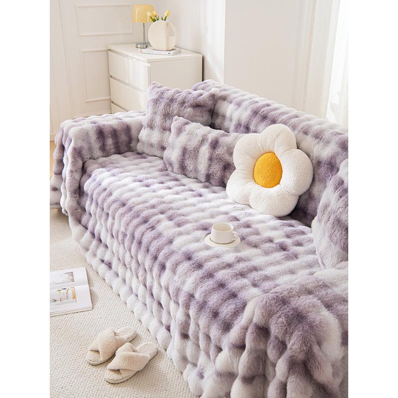 

Moping Cat Feeling Ретро окрашенный в галстук плюшевый диван-полотенце для гостиной, цельный чехол для дивана, осенне-зимняя теплая подушка для дивана 180*150cm