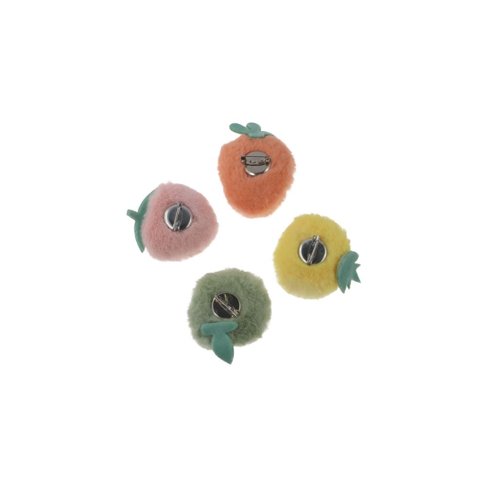 Hand-sewn Cute Fruit Plush Brooch Cloth  Cartoon   Bag Acessories