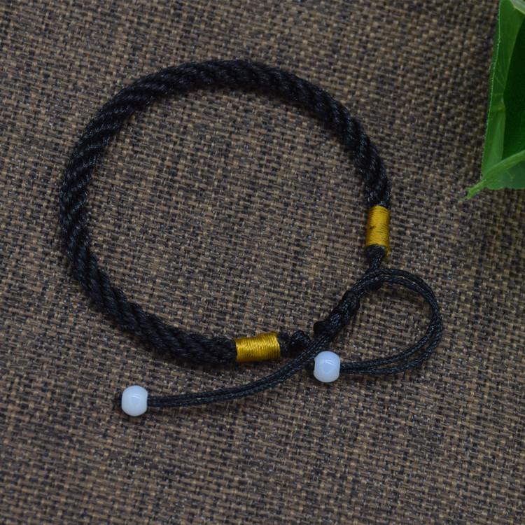 

Браслет из красного шнура ручной работы для мужчин и женщин - Талисман удачи на год Бэнмин, Парные украшения чёрный