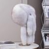 Winter Warm High-quality Fox Fur Whole Leather Women's Hat Rex Rabbit Fur Hat Top Five Small Tails Real Fur Hat