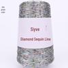 Filato di paillettes Siyue 2mm - Lana tessuta a mano per progetti fai da te (100 grammi)