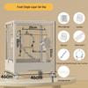 Double-Layer Transparent Bird Cage for Cockatiels and Parrots - Large, Luxury, Horizontal Wire Design