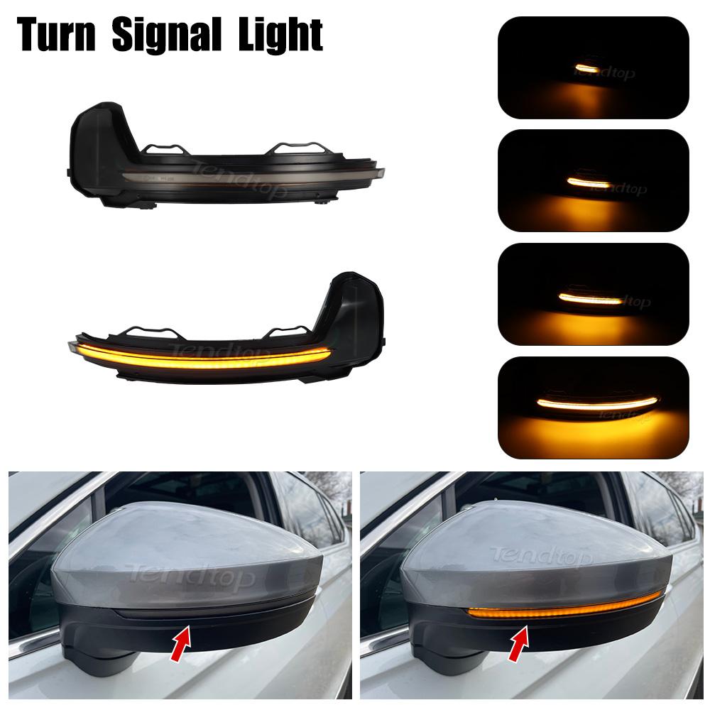 LED Mirror Blinker Dynamic Turn Signal Indicators Lights for VW Tiguan MK2 Touareg MK3 Sequential Indicators Lamps